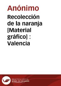 Portada:Recolección de la naranja [Material gráfico] : Valencia