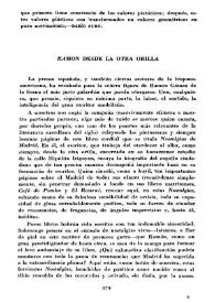 Portada:Ramón desde la otra orilla / Mariano Tudela