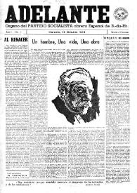 Adelante : Órgano del Partido Socialista Obrero Español de B.-du-Rh. (Marsella). Año I, núm. 1, 14 de octubre de 1944 | Biblioteca Virtual Miguel de Cervantes