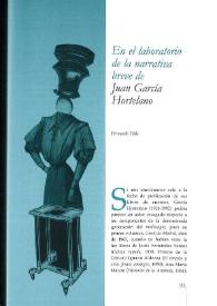 Portada:En el laboratorio de la narrativa breve de Juan García Hortelano / Fernando Valls