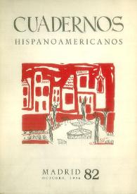 Portada:Cuadernos Hispanoamericanos. Núm. 82, octubre 1956