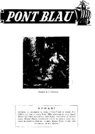 Pont blau : literatura, arts, informació. Any I, núm. 1, septiembre del 1952 | Biblioteca Virtual Miguel de Cervantes