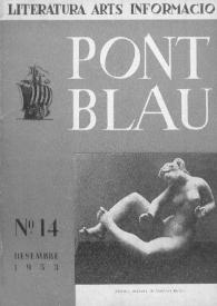 Portada:Pont blau : literatura, arts, informació. Any II, núm. 14, desembre del 1953