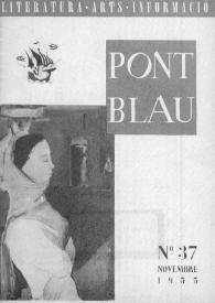 Portada:Pont blau : literatura, arts, informació. Any IV, núm. 37, novembre del 1955