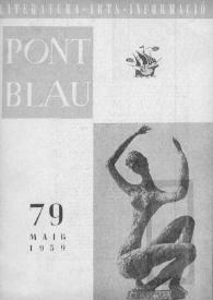 Portada:Pont blau : literatura, arts, informació. Any VIII, núm. 79, maig del 1959