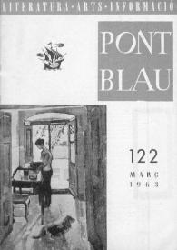 Portada:Pont blau : literatura, arts, informació. Any XII, núm. 122, març del 1963