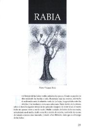 Portada:Rabia (relato) / Nieves Vázquez Recio