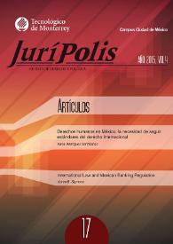 Portada:Jurípolis. Vol. 4, núm. 17, julio-diciembre 2015