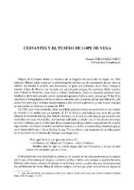 Cervantes y el teatro de Lope de Vega / Manuel Fernández Nieto | Biblioteca Virtual Miguel de Cervantes