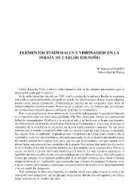 Portada:Elementos temporales y visionarios en la poesía de Carlos Bousoño / Mª Francisca Franco