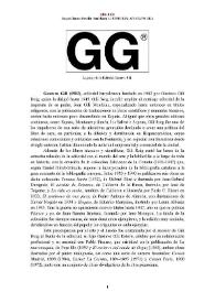 Portada:Editorial Gustavo Gili (Barcelona, 1902) [Semblanza] / Raquel Jimeno Revilla
