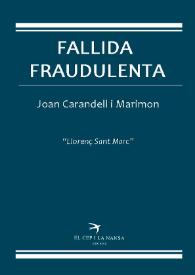 Portada:Fallida fraudulenta / Joan Carandell i Marimon