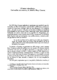 El texto misceláneo "Guirnalda con amores", de Adolfo Bioy Casares / Mireya Camurati | Biblioteca Virtual Miguel de Cervantes