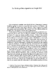 Portada:La fábula política española en el siglo XIX / Salvador García Castañeda