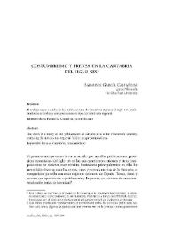 Portada:Costumbrismo y prensa en la Cantabria del siglo XIX / Salvador García Castañeda