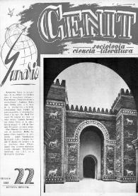Portada:Cenit : Revista de Sociología, Ciencia y Literatura. Año II, núm. 22, octubre 1952