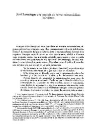 Portada:José Larrañaga: una especie de héroe existencialista barojiano / Arnold L. Kerson