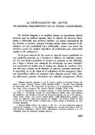 La defraudación del lector: un recurso desatendido de la poesía cancioneril / Keith Whinnom | Biblioteca Virtual Miguel de Cervantes