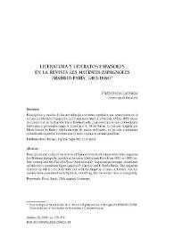 Literatura y literatos españoles en la revista Les Matinées Espagnoles (Madrid-París, 1883-1888) / Francisco Lafarga | Biblioteca Virtual Miguel de Cervantes