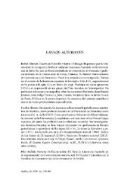 Portada:Anales de Literatura Española, núm. 26 (2014). Las/los autoras/es