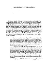 Portada:Antonio Ponz y la \"Mongolfière\" / Hans-Joachim Lope