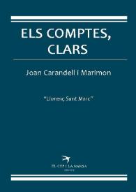 Portada:Els comptes clars / Joan Carandell i Marimon