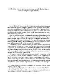Ambición, pasión y muerte en una novela de A. Sawa: análisis de patología femenil / Gilbert Paolini | Biblioteca Virtual Miguel de Cervantes