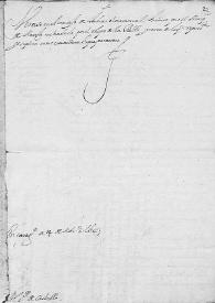 Portada:[Decreto de S. M. para el Consejo de Indias dirigido a su presidente el conde de Castrillo sobre el memorial del marqués de Ariza]. Zaragoza, 14 de noviembre de 1643
