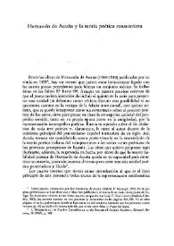 Hernado de Acuña y la teoría poética renacentista / Vern G. Williamsen | Biblioteca Virtual Miguel de Cervantes