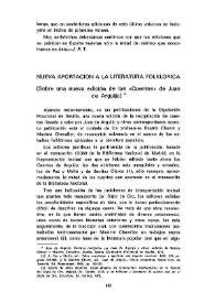Nueva aportación a la literatura folklórica. (Sobre una nueva edición de los "Cuentos" de Juan de Arguijo) / Antonio Castro Díaz | Biblioteca Virtual Miguel de Cervantes