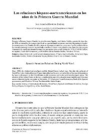 Portada:Las relaciones hispano-norteamericanas en los años de la Primera Guerra Mundial / José Antonio Montero Jiménez