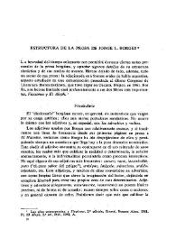 Portada:Estructura de la prosa de Jorge L. Borges / Rodolfo A. Borello