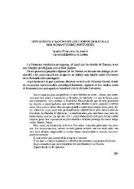 Más información sobre Don Quijote y Sancho en los campos de batalla del Romanticismo portugués / María Fernanda de Abreu