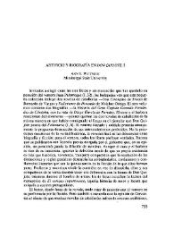 Artificio y biografía en "Don Quijote", I / Ann E. Wiltrout | Biblioteca Virtual Miguel de Cervantes
