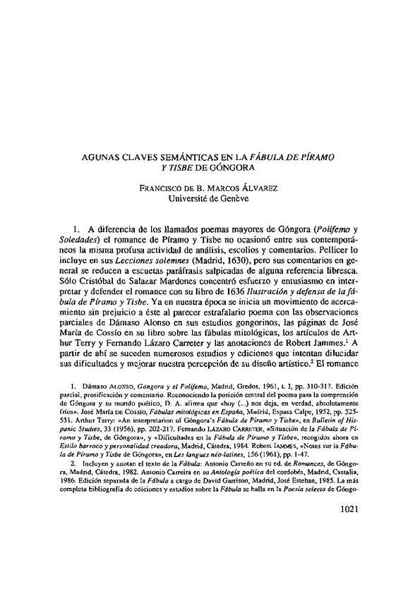 Algunas claves semánticas en la 