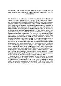 Portada:Escritura bilingüe en el reino de Granada (siglo XVI), según documentos inéditos del Archivo de la Alhambra / Juan Martínez Ruiz