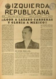 Portada:Izquierda Republicana. Año XVIII, núm. 106, mayo de 1957
