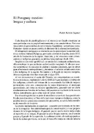 Portada:El Paraguay mestizo: lengua y cultura / Rubén Bareiro Saguier