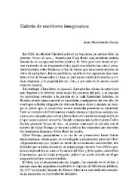 Portada:Galería de escritores imaginarios / Jesús Marchamalo García
