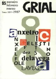 Portada:Grial : revista galega de cultura. Núm. 95, 1987