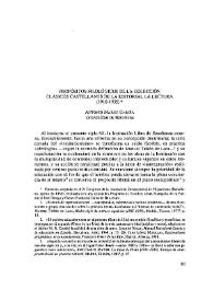 Portada:Propósitos filológicos de la colección \"Clásicos Castellanos\" de la editorial \"La Lectura\" (1910-1935) / Antonio Marco García