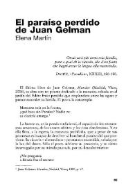 El paraíso perdido de Juan Gelman / Elena Martín | Biblioteca Virtual Miguel de Cervantes
