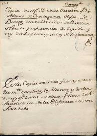 Copia de algunos parágrafos de la Oración que dijo Alonso de Cartagena en el Concilio de Basilea, sobre la preferencia de España y sus embajadores a los de Inglaterra 
