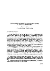 Más información sobre Las anotaciones marginales de Ricardo Palma en la Biblioteca Nacional / Roy L. Tanner