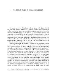 Portada:El siglo XVIII e Hispanoamérica  / Kurt Schnellf