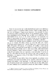 Un nuevo códice gongorino  / Vern G. Williamsen | Biblioteca Virtual Miguel de Cervantes