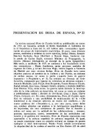 Presentación de Hora de España n.° 23  / Francisco Caudet | Biblioteca Virtual Miguel de Cervantes