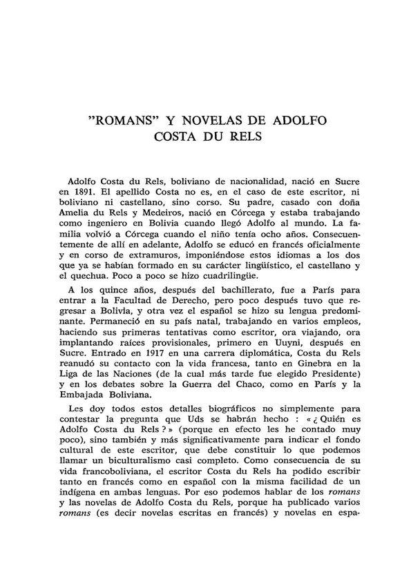 "Romans" y novelas de Adolfo Costa du Rels / Peter J. Gold | Biblioteca Virtual Miguel de Cervantes