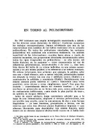 Portada:En torno al polimorfismo  / Juan M. Lope Blanch