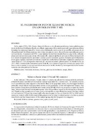Portada:El paludismo en Fuente Álamo de Murcia en los siglo XVIII y XIX / Gregorio Castejón Porcel